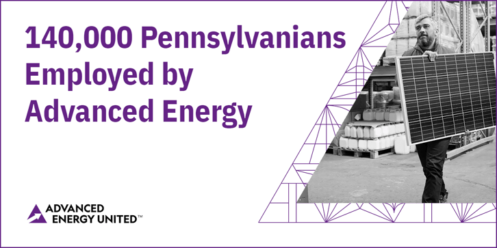 140,000 Pennsylvanians employed by advanced energy