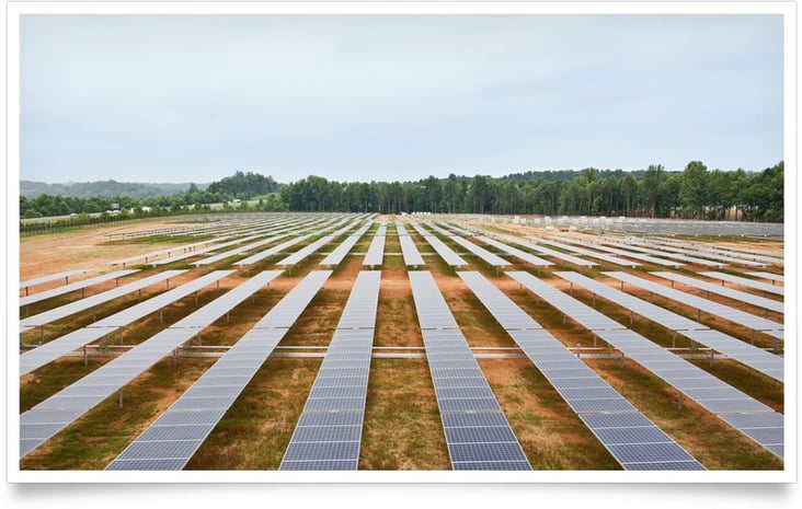 Solar panels at an Apple data center in North Carolina